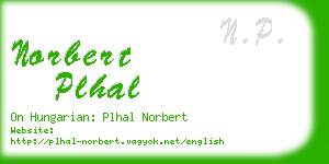 norbert plhal business card